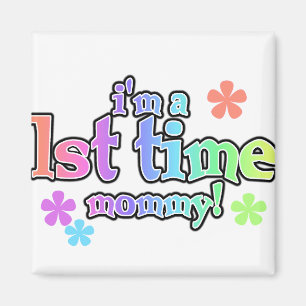 Aimant T-shirts et cadeaux Mommy-Rainbow 1st Time