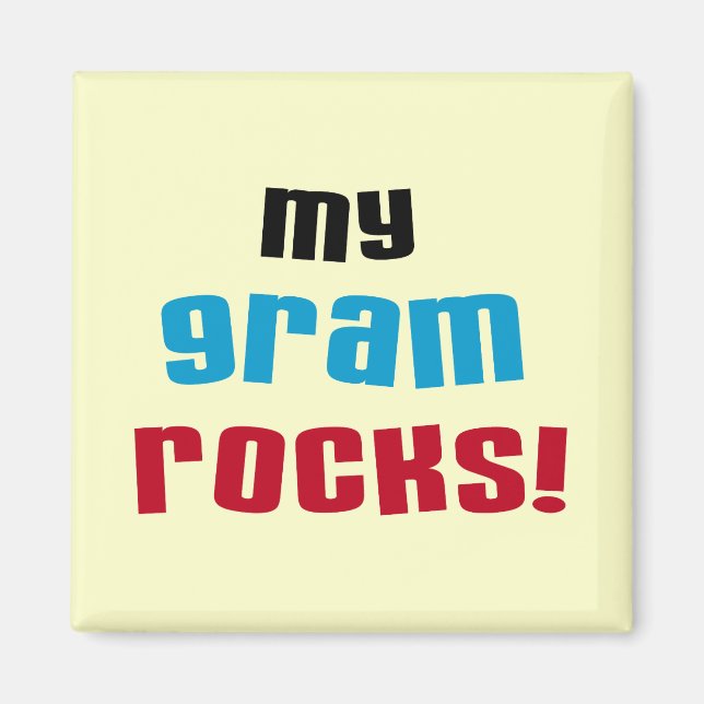 Aimant T-shirts et cadeaux My Gram Rocks (Devant)