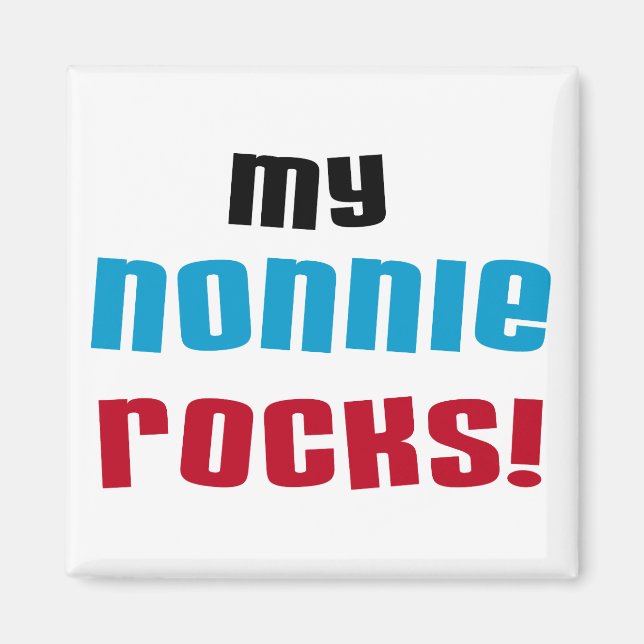 Aimant T-shirts et cadeaux My Nonnie Rocks (Devant)