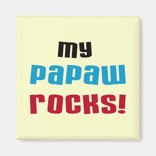 Aimant T-shirts et cadeaux My Papaw Rocks (Devant)