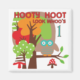Aimant T-shirts et cadeaux Owl First Birthday