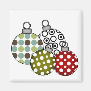 Aimant T-shirts et cadeaux Retro Christmas Balls