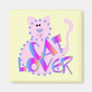 Aimant T-shirts et cadeaux roses d'amoureux des chats