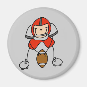 Aimant T-shirts et cadeaux rouges de joueur de football