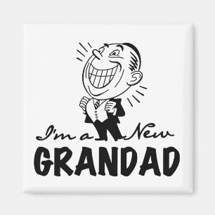 Aimant T-shirts et cadeaux Smiling New Grand-père