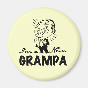 Aimant T-shirts et cadeaux souriants New Grampa
