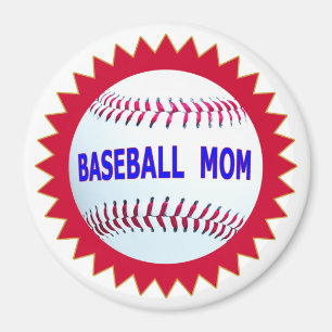 Aimant T-shirts maman baseball et cadeaux uniques