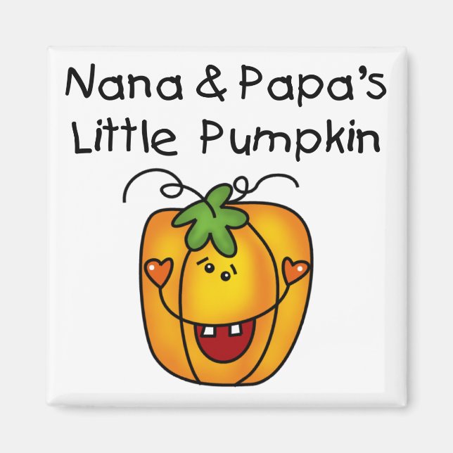 Aimant T-shirts Nana et Papa's Little Citrouille (Devant)
