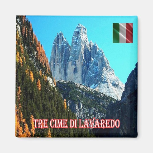Aimant TAA015 3 PEACKS OF LAVAREDO - Italy - Fridge (Devant)