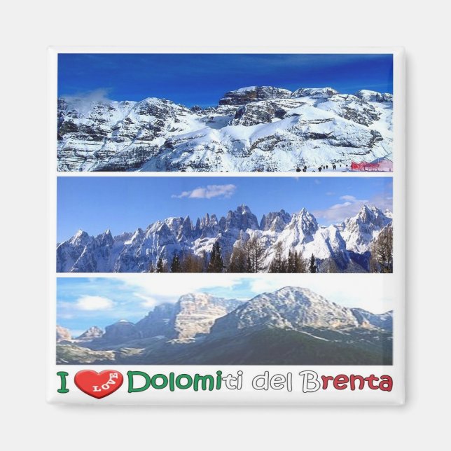Aimant TAA045 BRENTA DOLOMITES - I Love - Mosaic - Fridge (Devant)
