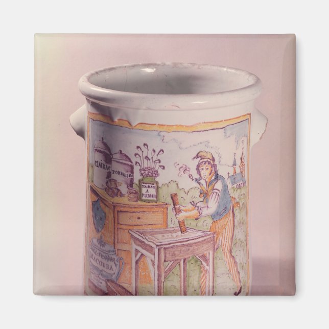 Aimant Tabac représentant un tabaciste (Devant)