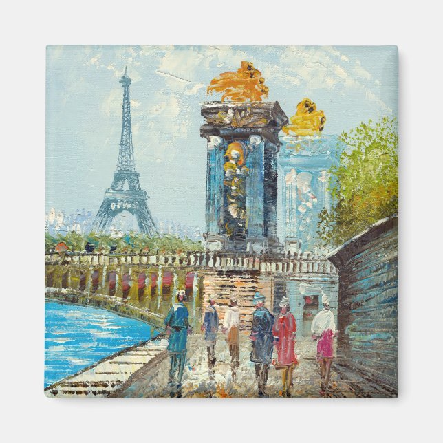 Aimant Tableau De La Tour Eiffel Paris (Devant)