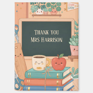 Aimant Tableau noir de classe Kawaii mignon avec texte pe