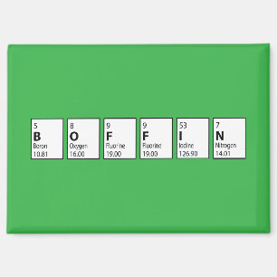 Aimant Tableau périodique de fin d'études Boffin Tête d'œ