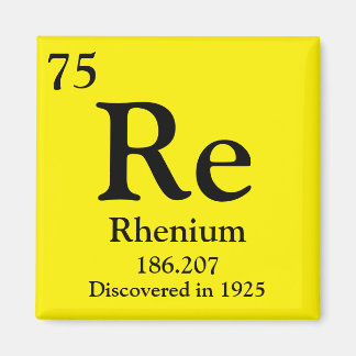 Aimant Tableau périodique du rhénium