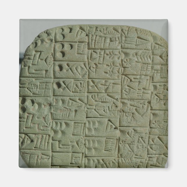 Aimant Tablet avec script cuneiform (Devant)