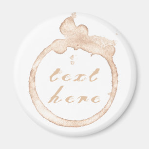 Aimant tache de café brun et blanc