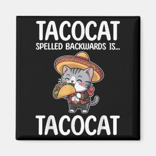 Aimant Tacocat Écrit À L'Arrière Est Tacocat Chat Et Taco