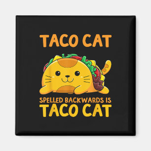Aimant Tacocat épelé à l'envers Chemise Taco Cat Cinco De