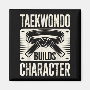Aimant Taekwondo Drôle Construit le Caractère