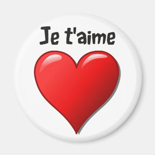 Aimant T'aime de Je - je t'aime en français