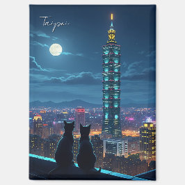 Aimant Taipei 101 chats la nuit