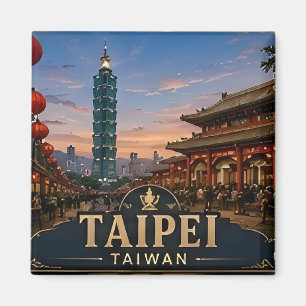 Aimant 🏙️ Taipei Taïwan Mémoire de vacances pour les voy