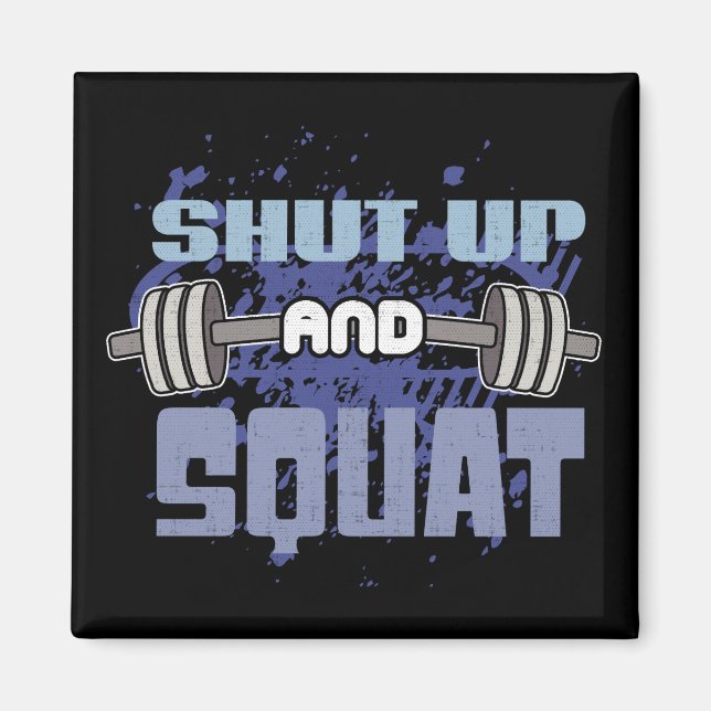 Aimant Tais-Tête Et Squat - Jour De La Jambe - Motivation (Devant)