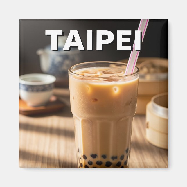 Aimant Taïwan Boba Bubble Tea (Devant)