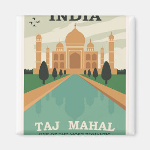 Aimant Taj Mahal - India Travel Poster