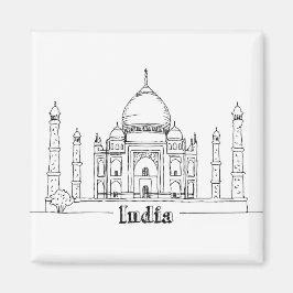 Aimant Taj Mahal Vacances Dessin Vacances Art Voyage