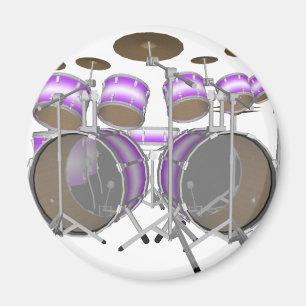 Aimant Tambours : Kit de tambour violet et blanc : Modèl