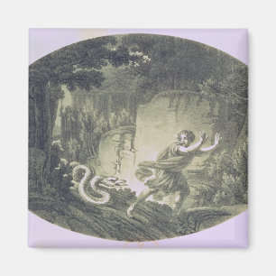 Aimant Tamino a poursuivi par un serpent géant