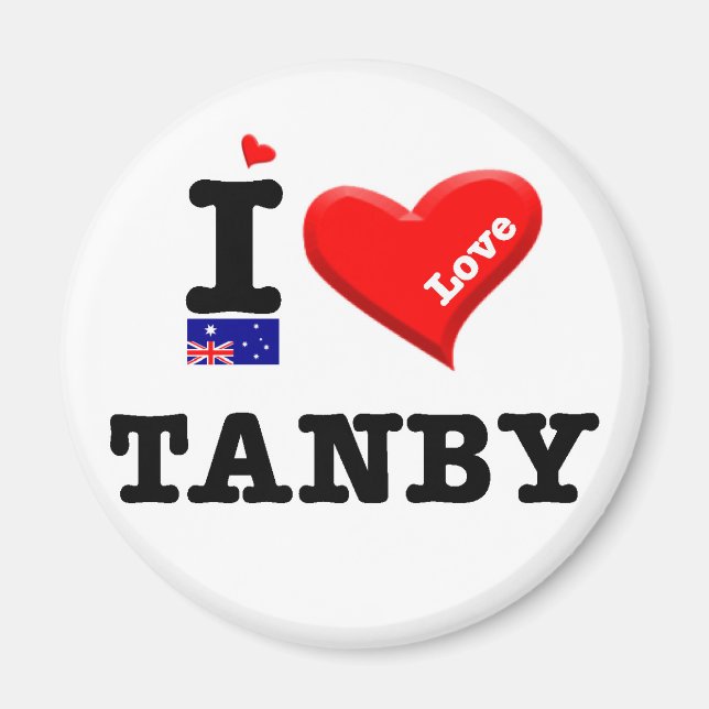 Aimant TANBY - I Love (Devant)