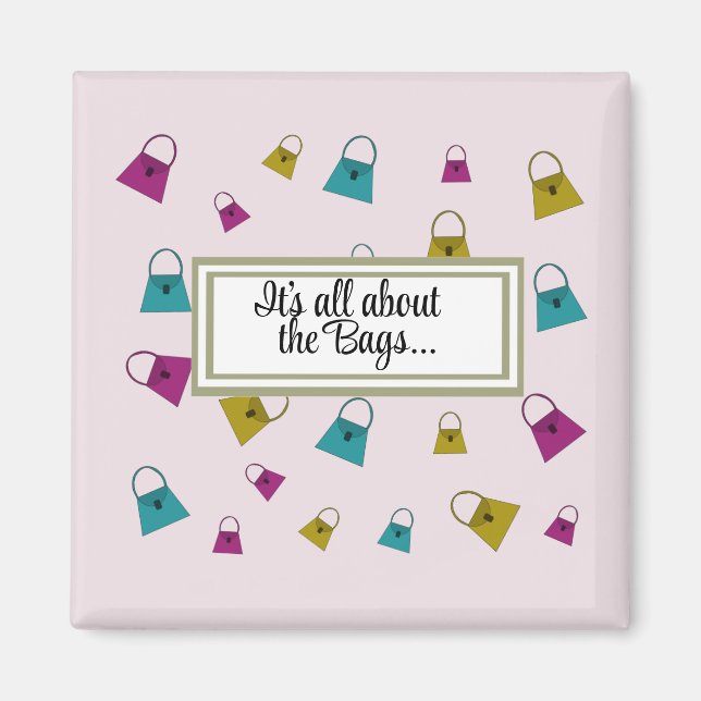 Aimant Tant de sacs à main avec l'aimant de dire (Devant)