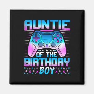 Aimant Tante Du Garçon D'Anniversaire - Jeu Vidéo Corresp