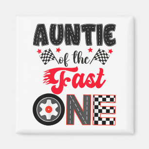 Aimant Tante du papa de course de voiture rapide 1er anni