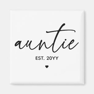 Aimant Tante Elégante Typographie Nouvelle Tante