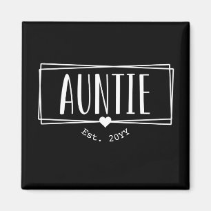 Aimant Tante Est. Tante personnalisée établie Nouveaux ca