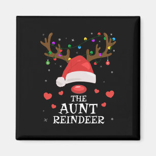 Aimant Tante Reindeer Famille Correspondant Noël Tante Au