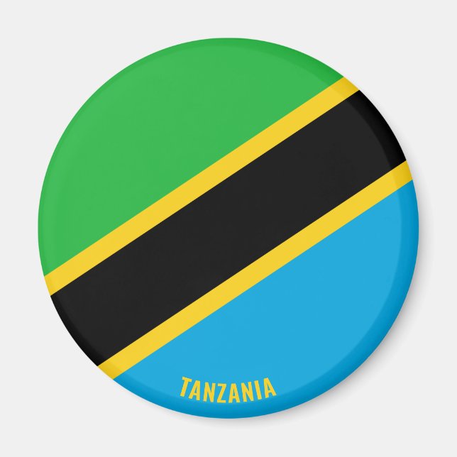 Aimant Tanzanie Drapeau charmant patriotique (Devant)