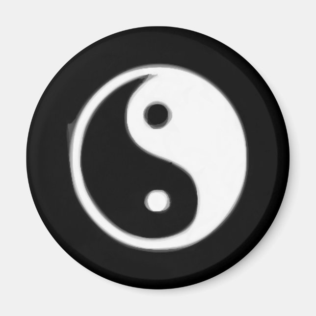 Aimant Taojitu noir et blanc (Devant)