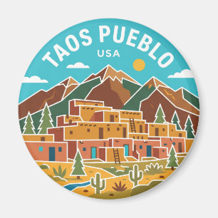 Aimant Taos Pueblo Nouveau-Mexique