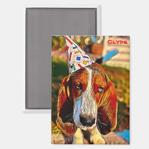 Aimant Tapis de souris Clyde chien personnalisé unique et