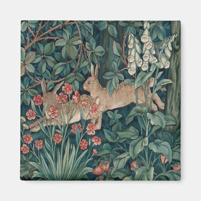 Aimant Tapisserie de lapins forestiers (Devant)