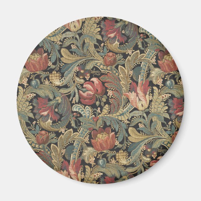 Aimant Tapisserie florale riche Brocade Antique Classique (Devant)