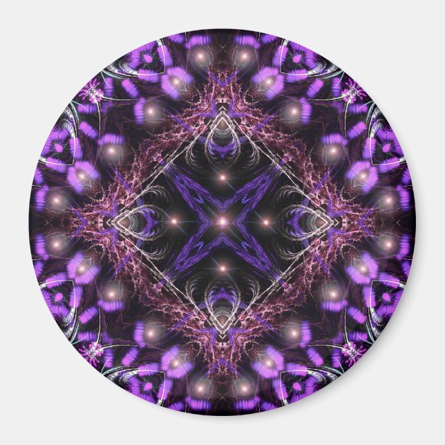 Aimant Tapisserie fractée violette (Devant)