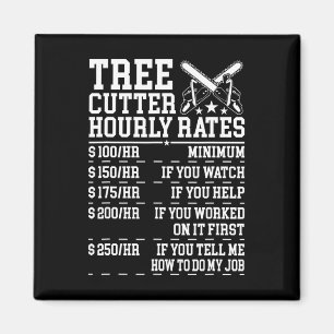 Aimant Tarif horaire de coupeur d'arbres Arboriste de bûc