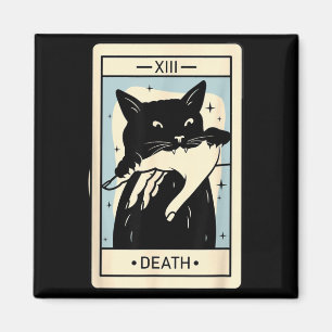 Aimant Tarot Chat Noir Mort Halloween Sorcière Amateur de