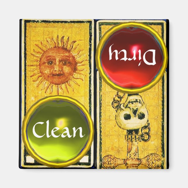 AIMANT TAROTS DE RENAISSANCE ANTIQUE /LE SOLEIL ET L'ACE  (Devant)